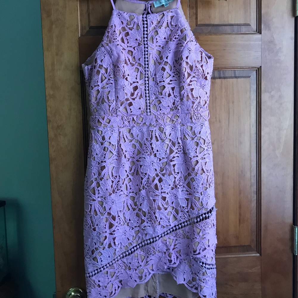 Adelyn Rae pink halter dress